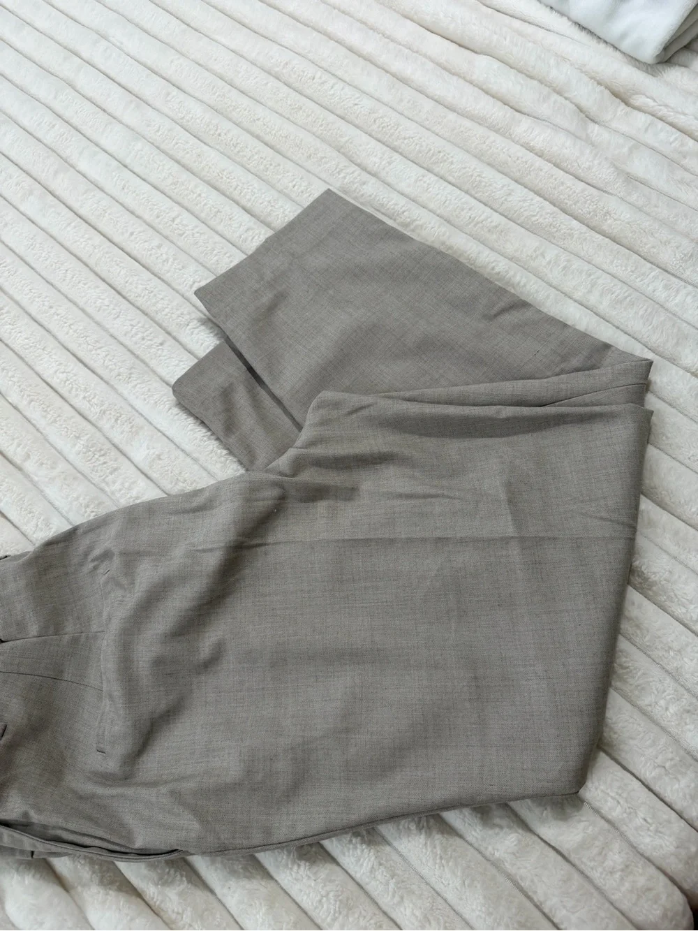H&M Beige Straight-Leg Dress Pants linen blend NWT